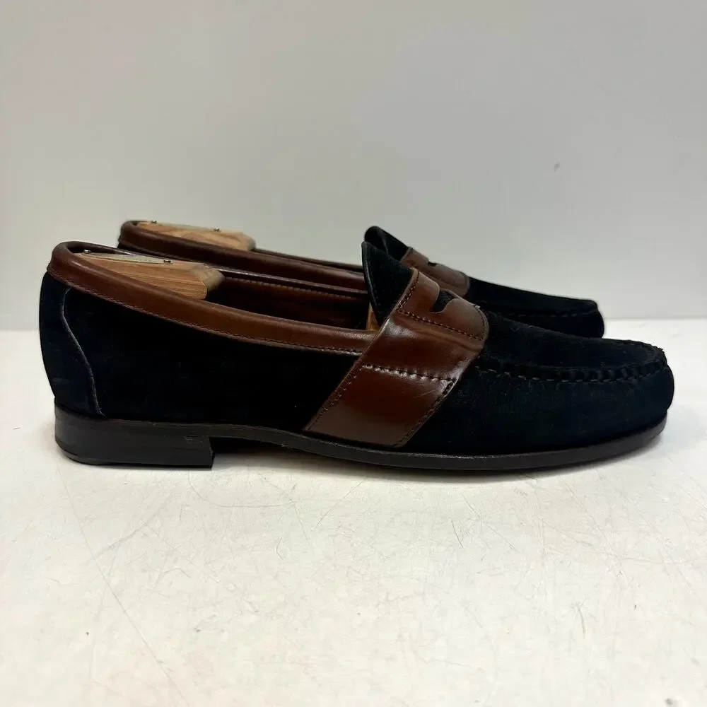 VGUC Rancourt & Co. x Allen Edmonds Townsend Nubuck Strap Penny Loafers USA 11 D
